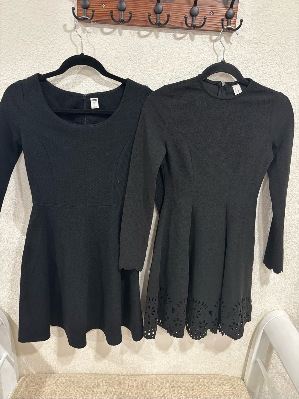 Set of 2 Black 3/4 Sleeve Fit & Flare Dresses - Old Navy & H&M